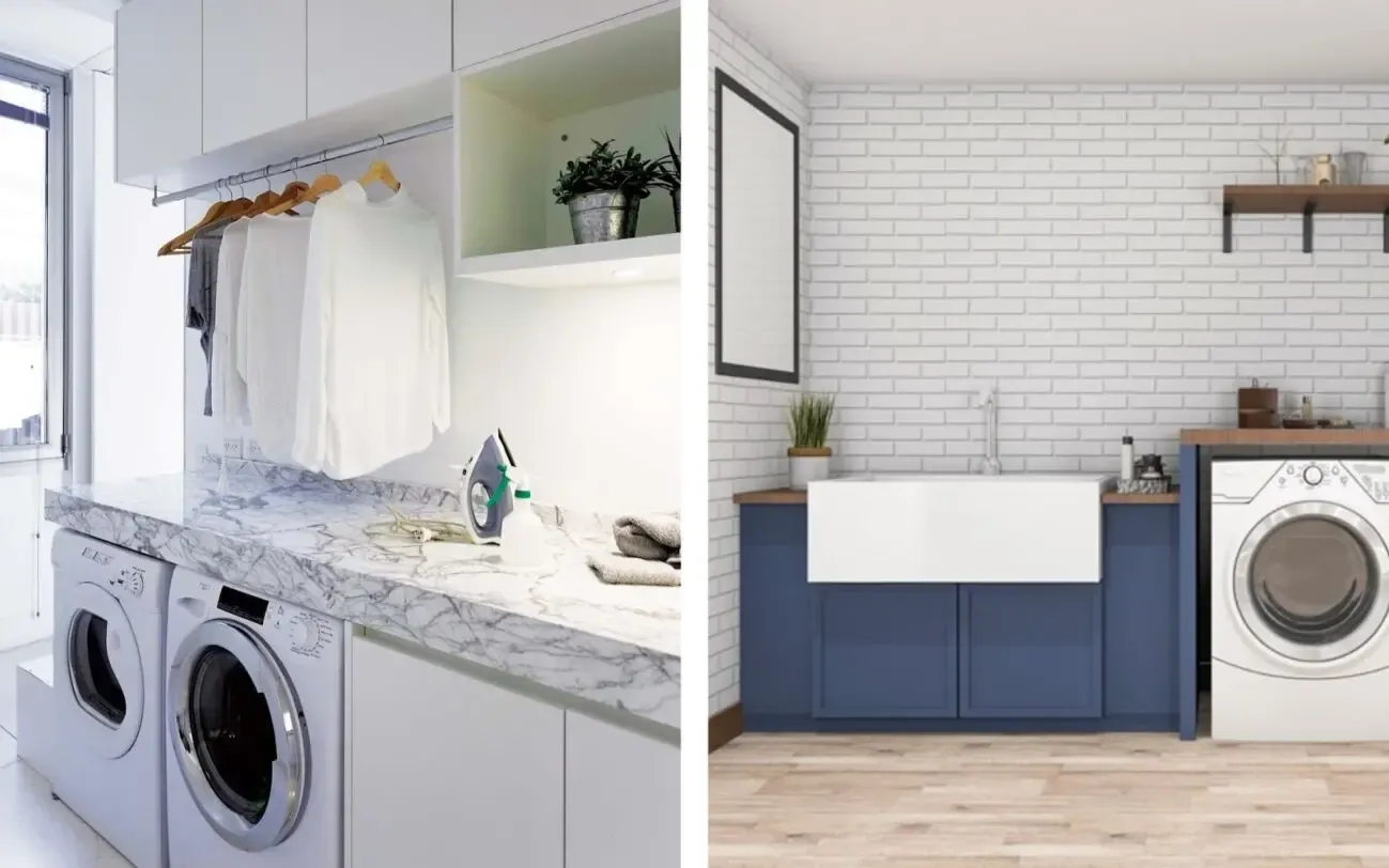 Столешница под стиральную машину из искусственного камня в ванную