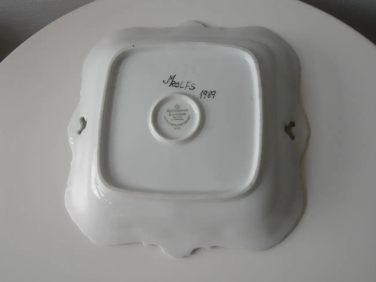 Блюдо, ручная роспись, квадрат, фарфор, Германия, авторское 6