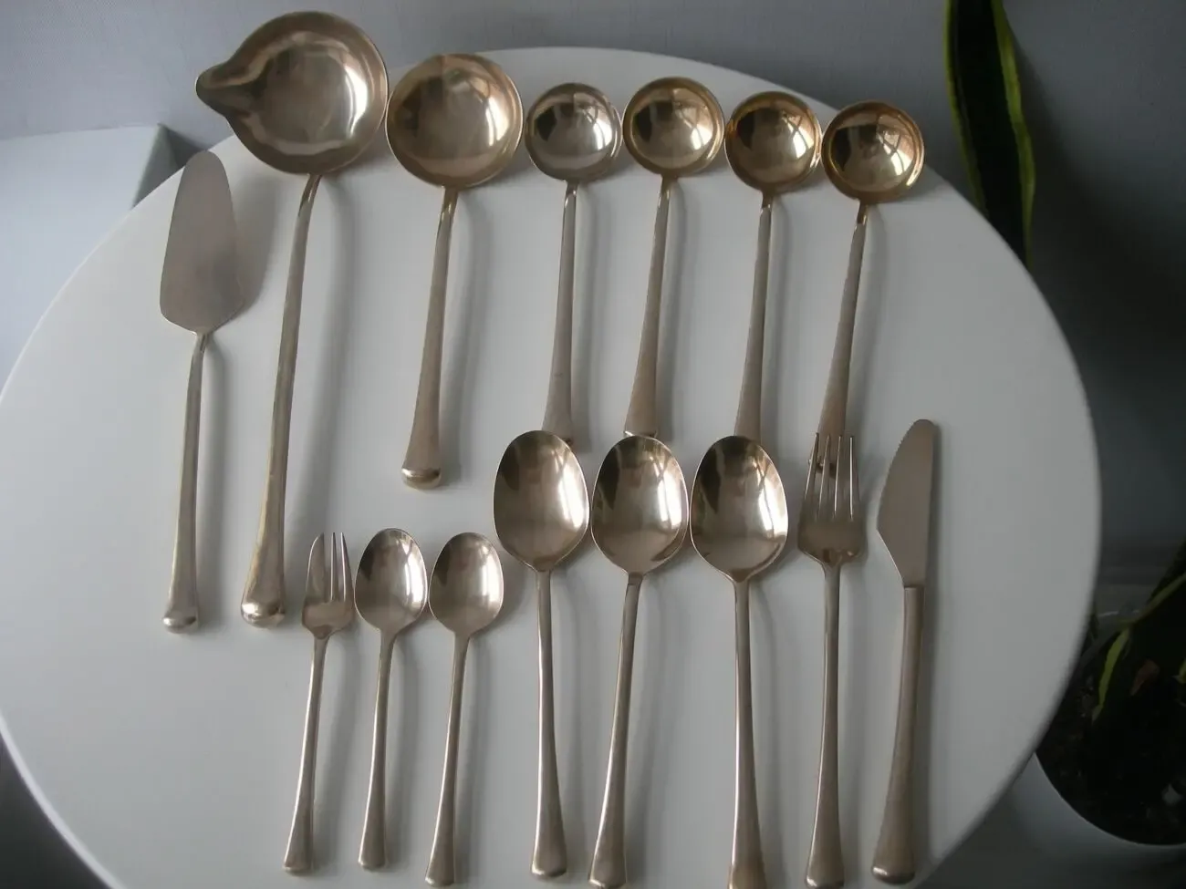 Набор, лопатка, половник, ложки, 15 шт, бронза, Англия 7