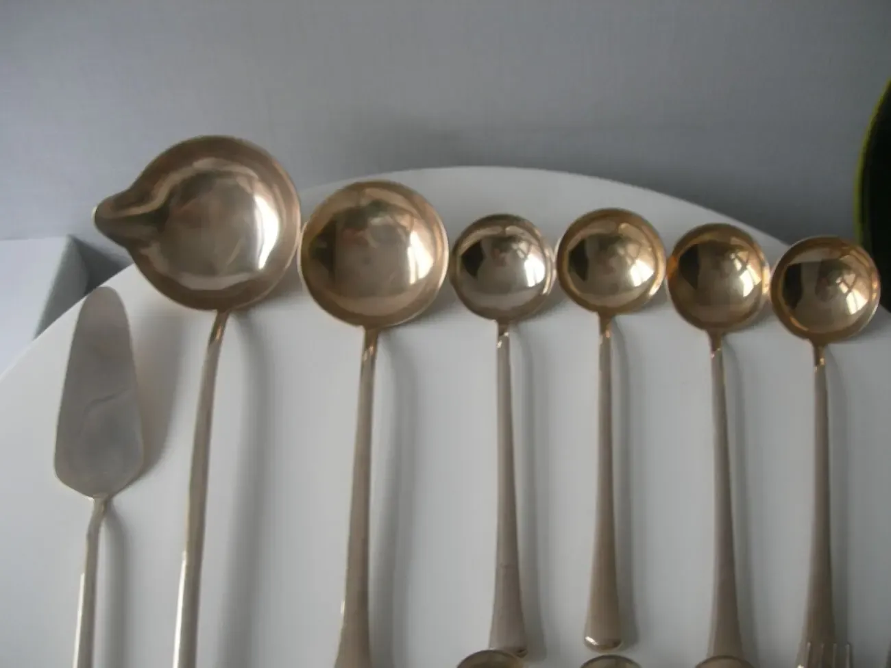 Набор, лопатка, половник, ложки, 15 шт, бронза, Англия 4