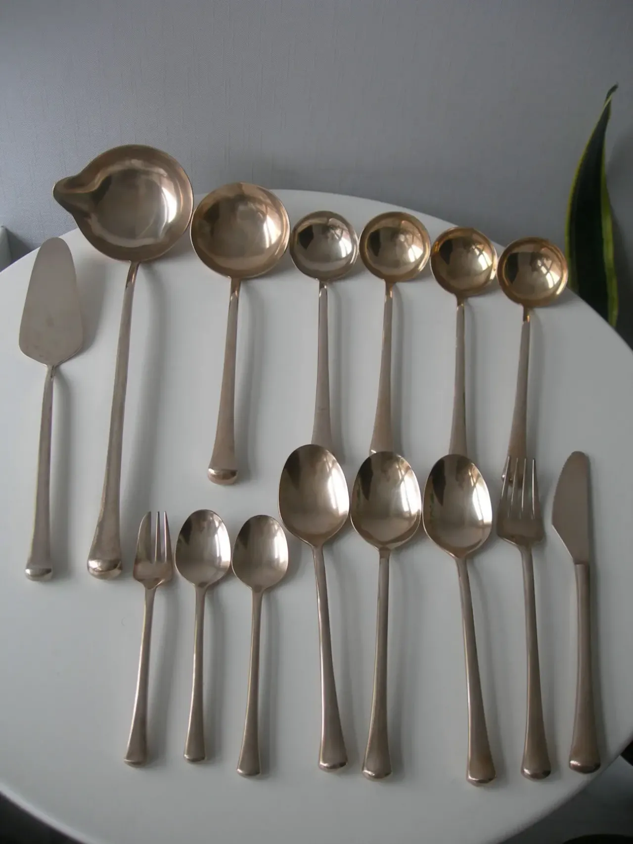 Набор, лопатка, половник, ложки, 15 шт, бронза, Англия