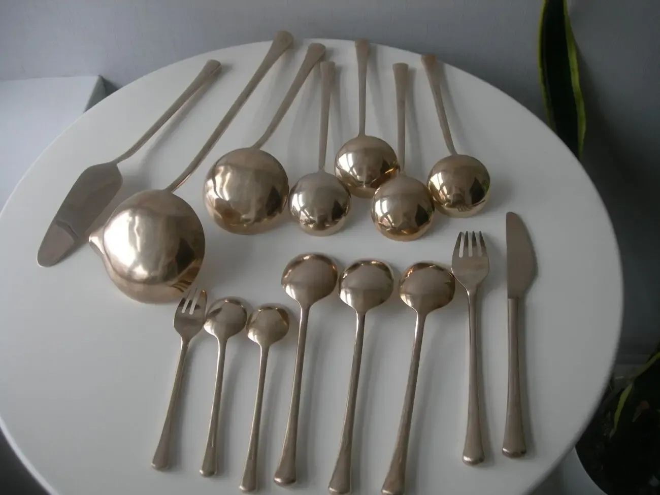 Набор, лопатка, половник, ложки, 15 шт, бронза, Англия 5