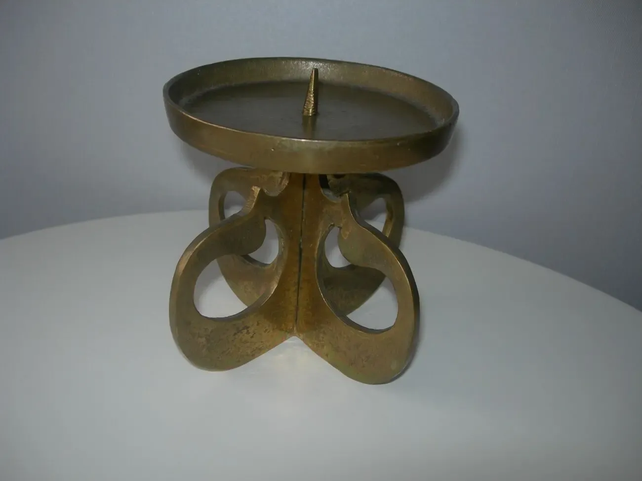 Подсвечник, для широкой свечи, бронза, массив, 1,3 кг, Дания 2