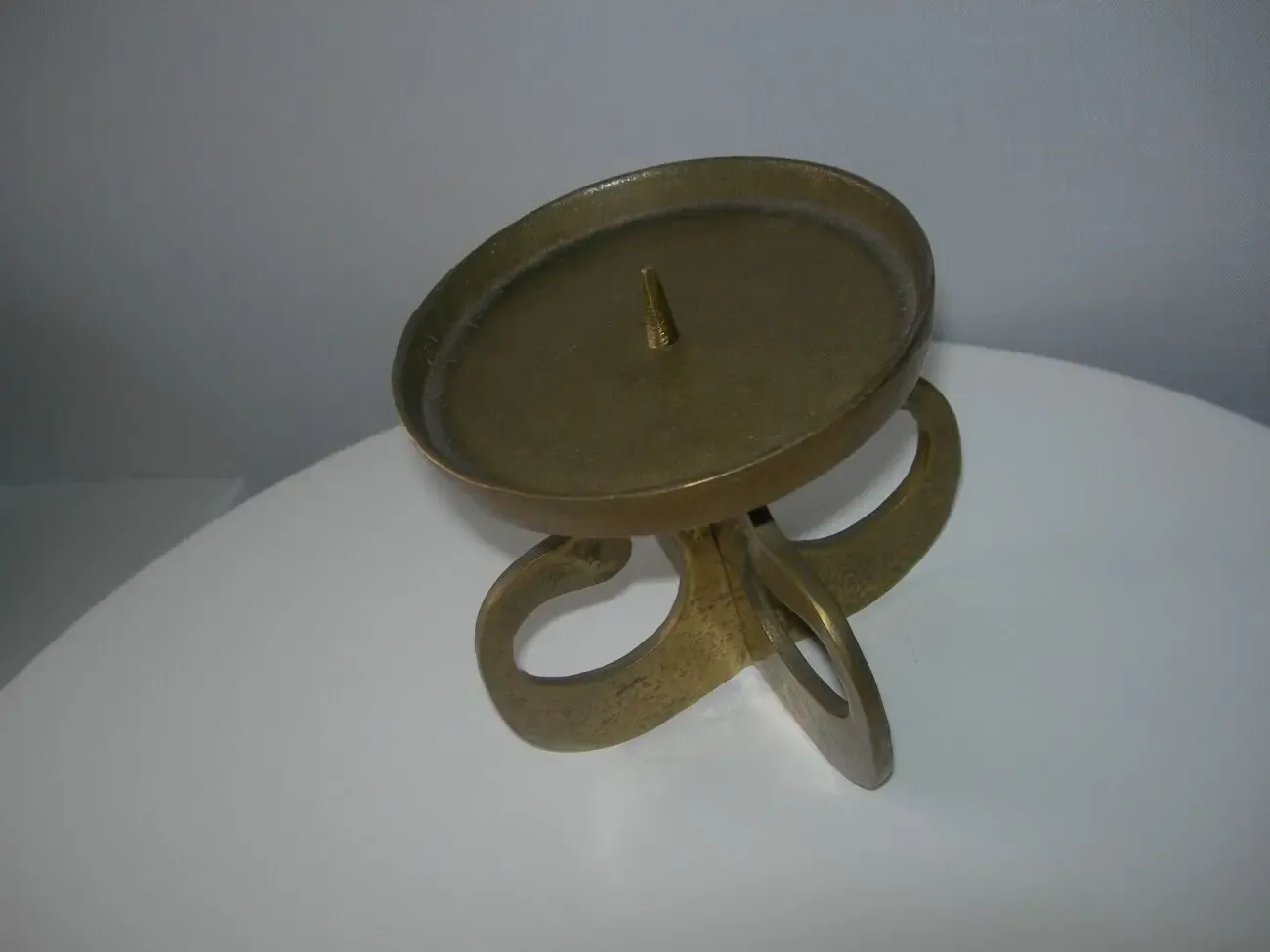 Подсвечник, для широкой свечи, бронза, массив, 1,3 кг, Дания 3