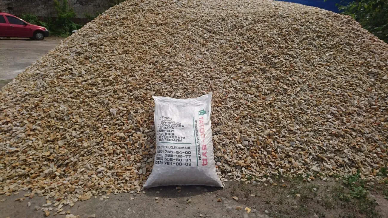 Мраморная крошка серо-кремовая, 40 кг 2