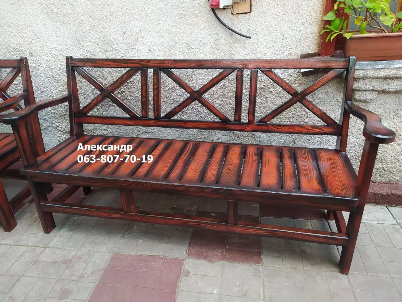 Лавки, скамейки деревянные ( лавочка, лавка, для сада, под старину ) 3