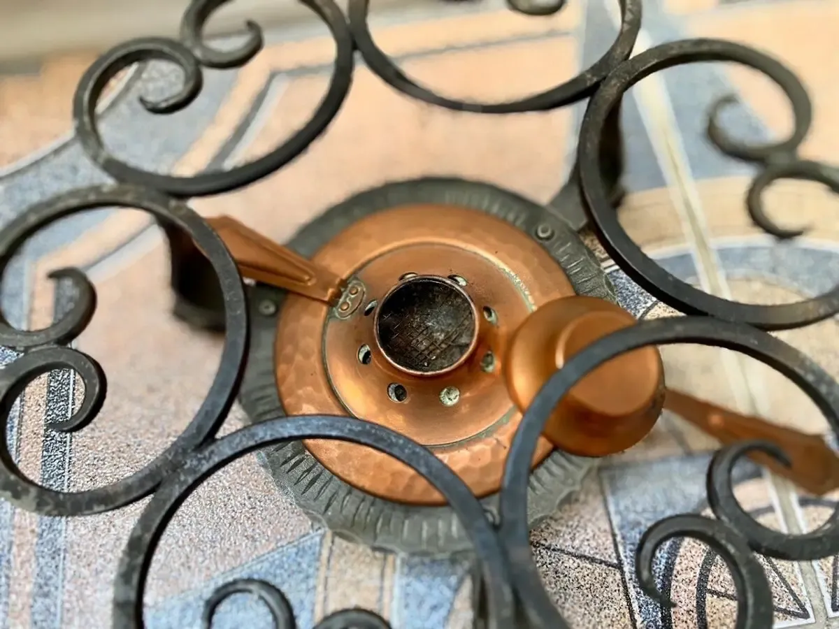 Медный набор для фондю 5