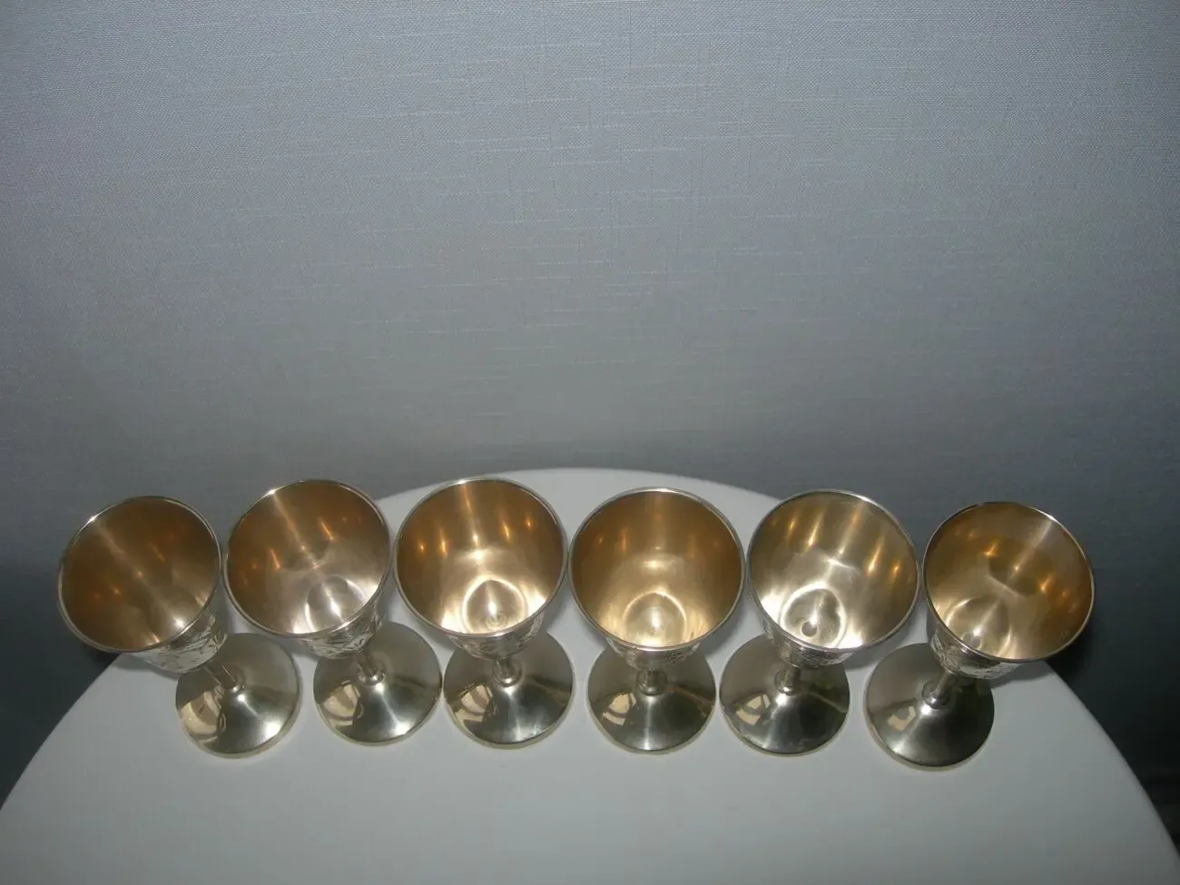 Бокалы, рюмки, бронза, Англия, набор 6 шт 3