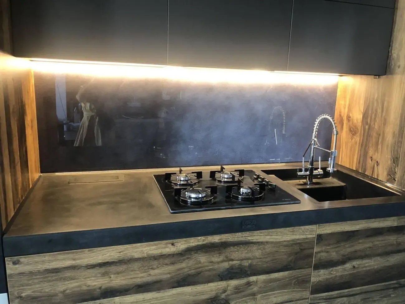 Столешница из бетона кухня барная стойка остров стол барбекю купить 2