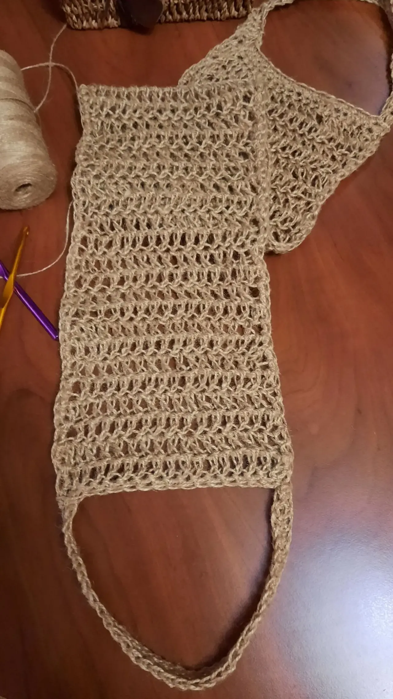 Эко-мочалка из джута для пиллинга и скрабирования hand made 4