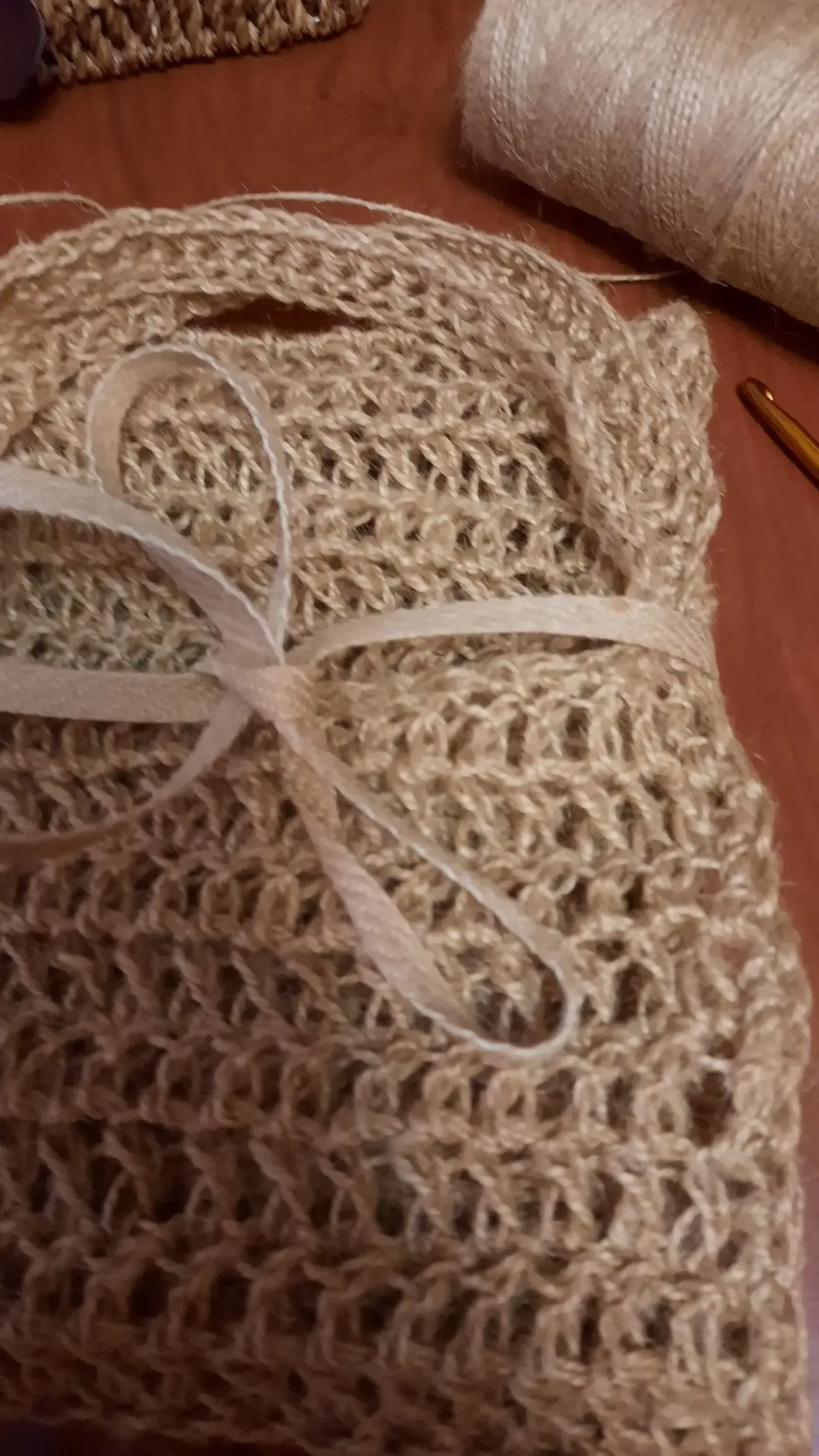 Эко-мочалка из джута для пиллинга и скрабирования hand made 3