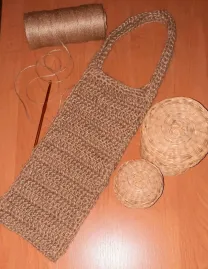 Эко-мочалка из джута для пиллинга и скрабирования hand made