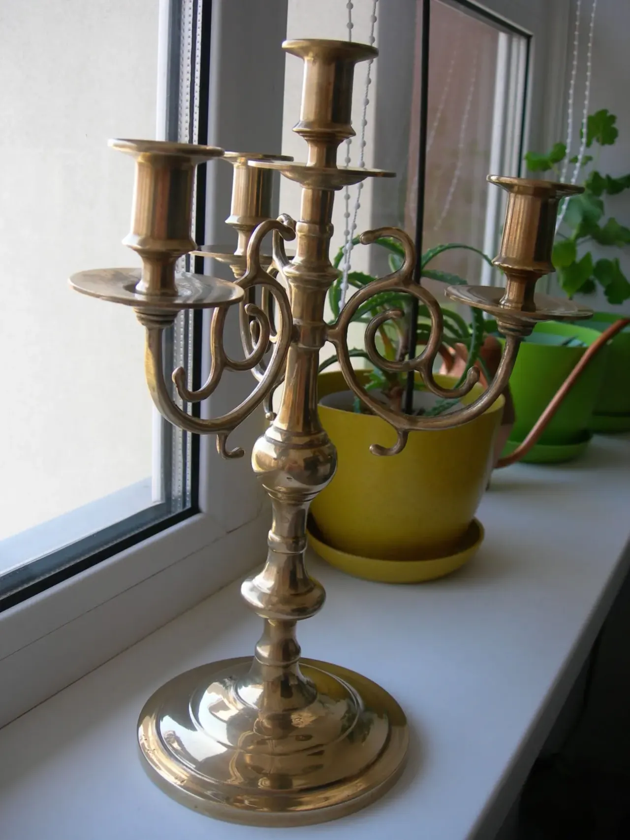 Подсвечник, большой, 4 свечи, 1,7 кг, бронза, Дания 4