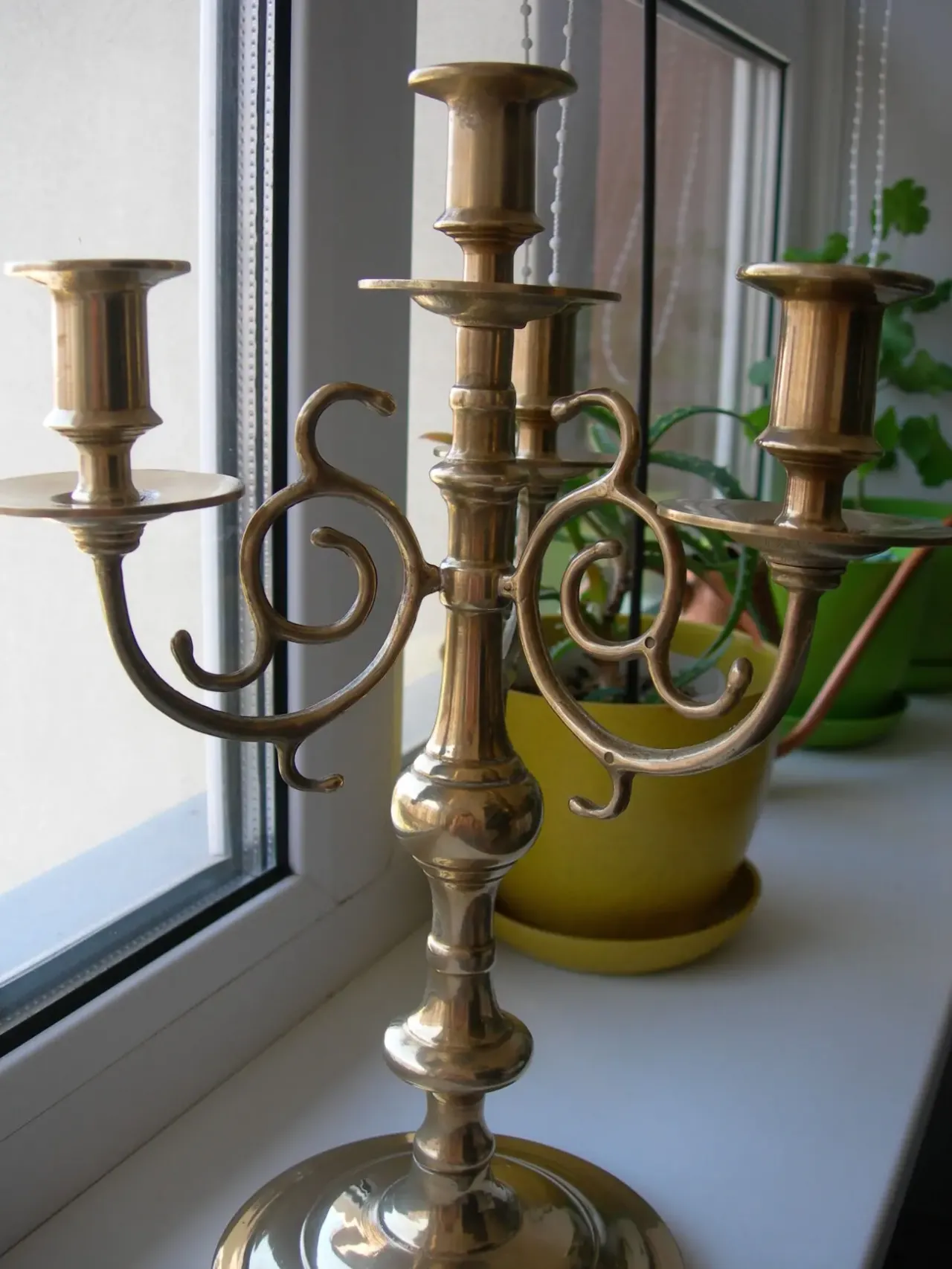 Подсвечник, большой, 4 свечи, 1,7 кг, бронза, Дания 6