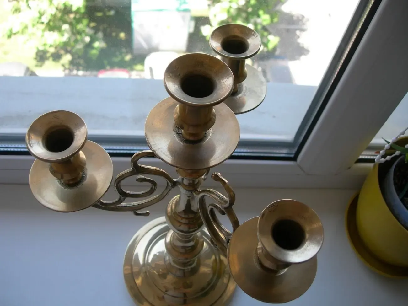 Подсвечник, большой, 4 свечи, 1,7 кг, бронза, Дания 2