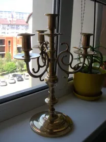 Подсвечник, большой, 4 свечи, 1,7 кг, бронза, Дания