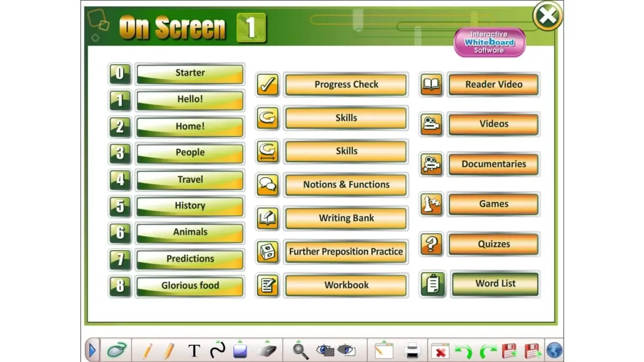 Диск з програмою On Screen 1 Interactive Whiteboard Software 6