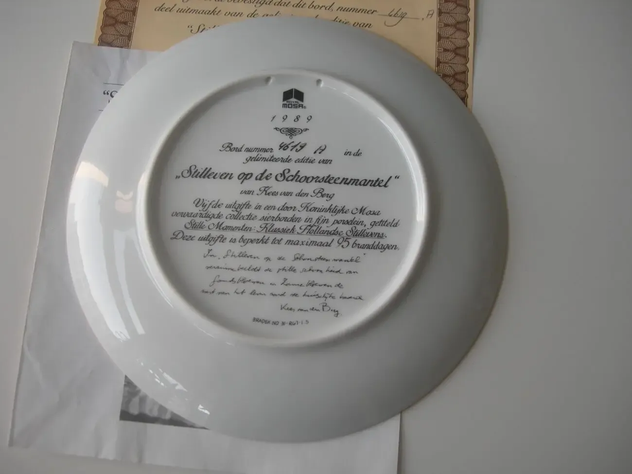 Тарелка, Натюрморт на каминной полке, Royal Mosa, Голландия 4