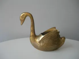 Ваза, cалфетница, Лебедь, бронза, Германия