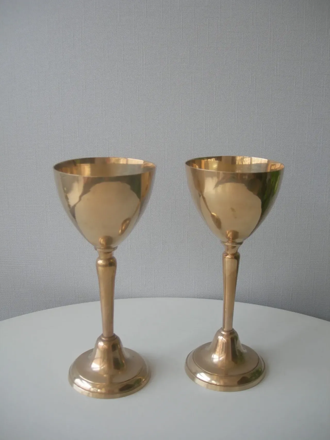 Бокалы, бронза, Англия, большие, пара 6