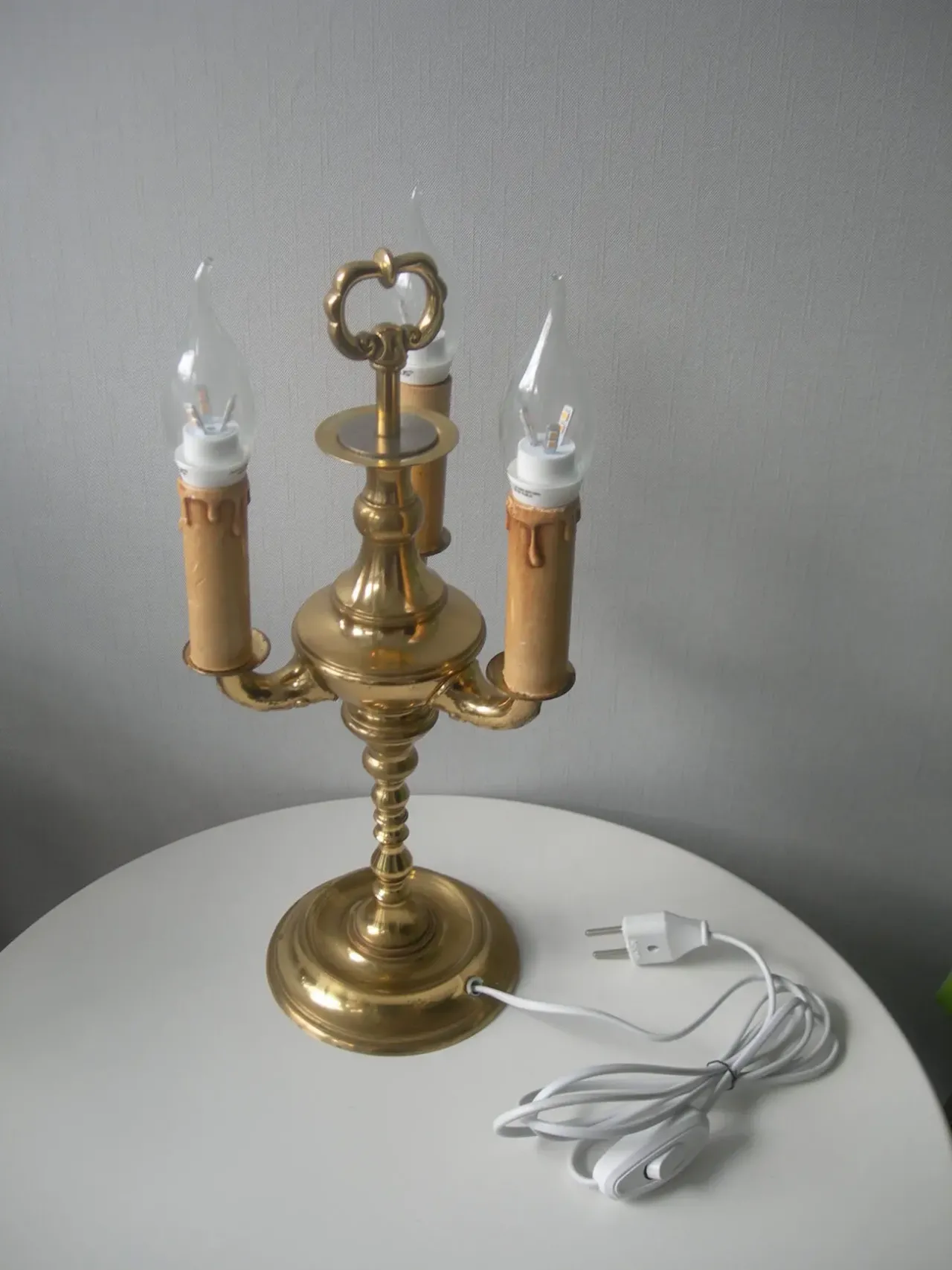 Лампа настольная, торшер, бронза, Англия, номерная 6