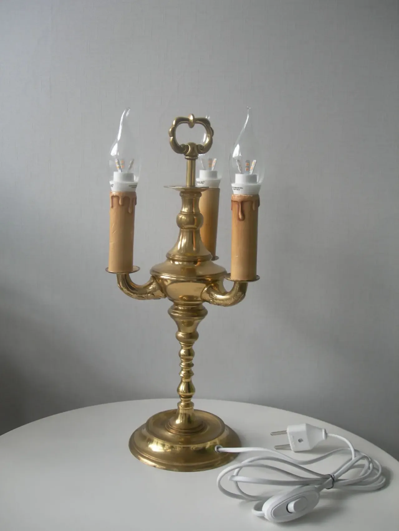 Лампа настольная, торшер, бронза, Англия, номерная