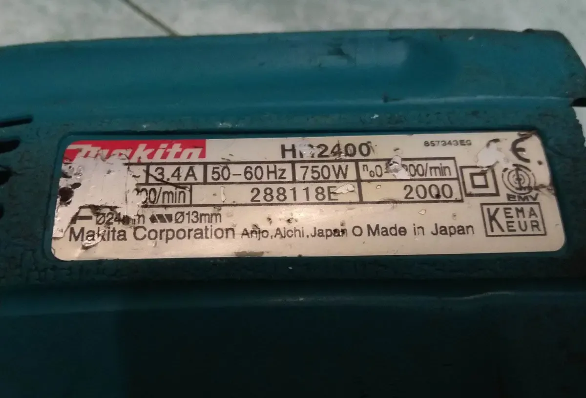 Запчасти перфоратор Makita HR2400 9