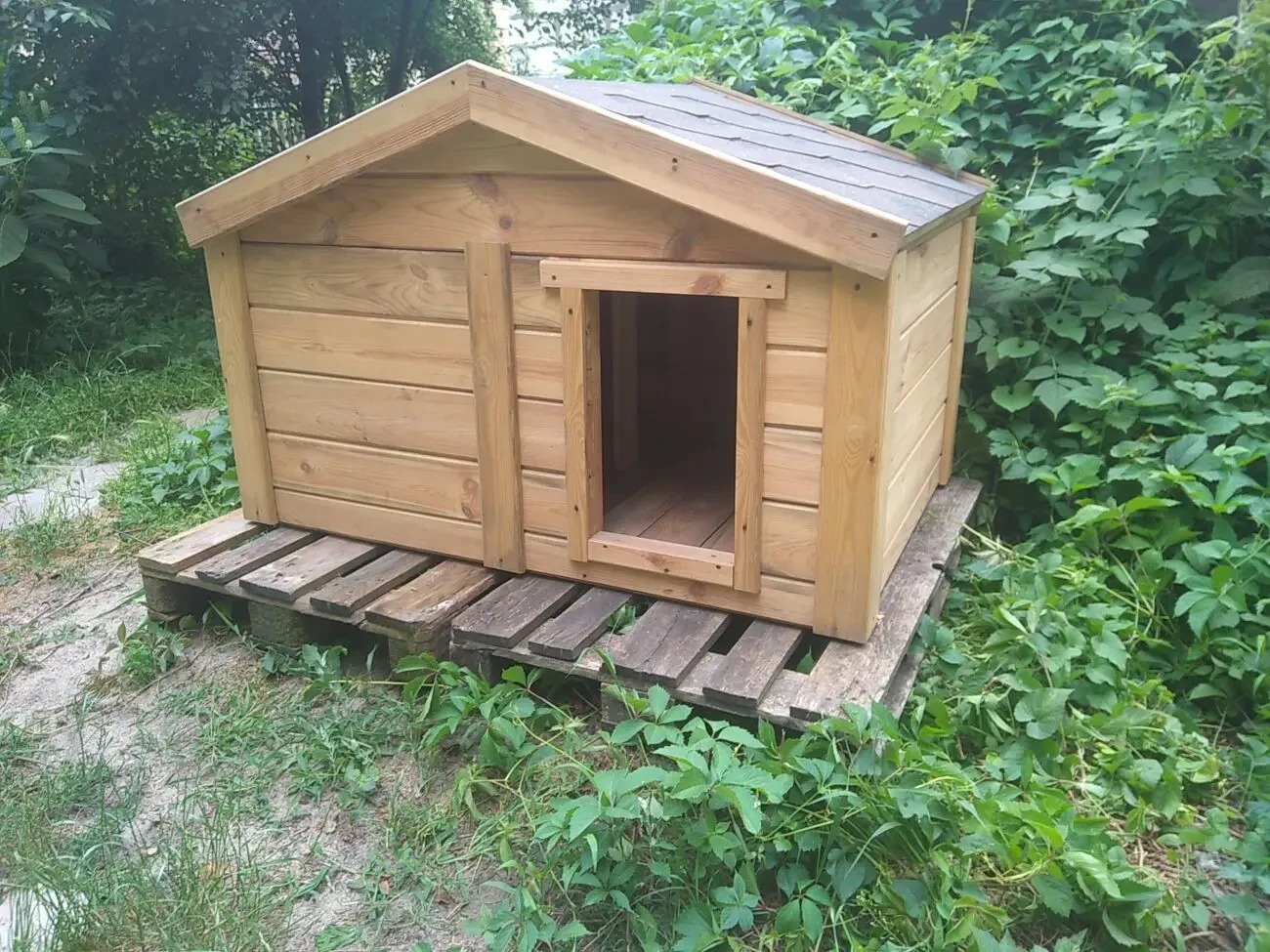 Будка для собак утепленная. будка для собаки из дерева. собачья будка. 3