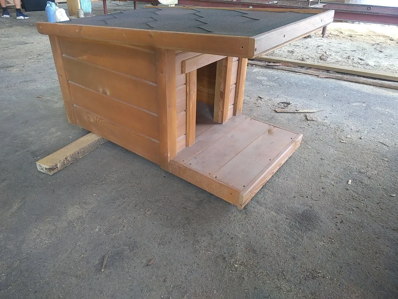 Будка для собак утепленная. будка для собаки из дерева. собачья будка. 4