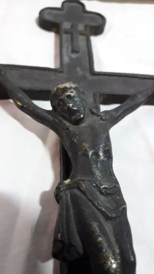 Античный Напрестольный бронзовый крест. 2