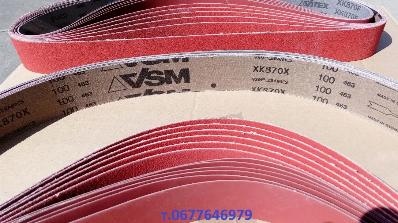 Шлифовальная лента 75х2000 мм. VSM XK870X Керамическая на гриндер 2
