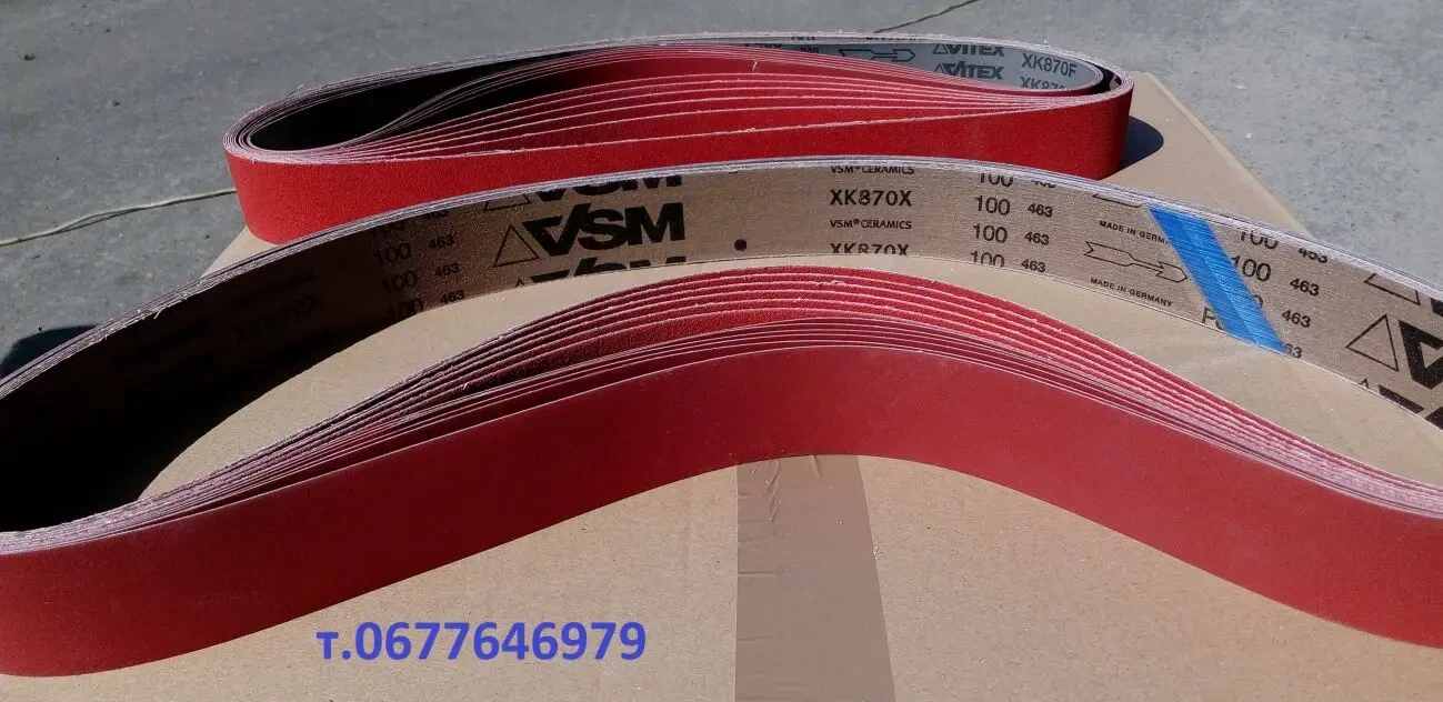 Шлифовальная лента 75х2000 мм. VSM XK870X Керамическая на гриндер 7