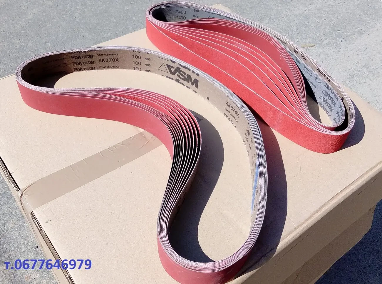 Шлифовальная лента 75х2000 мм. VSM XK870X Керамическая на гриндер 4