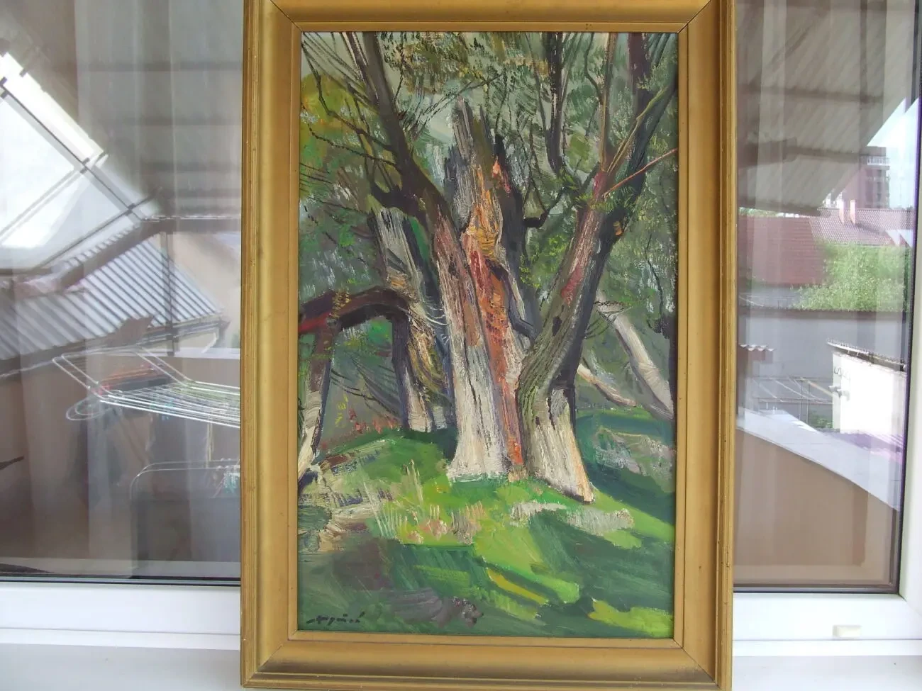 Нар.худ.укр.ШУТЕВ И.раз.70х46см.к.м. начало 1980 гг. Весна на Латорице 2