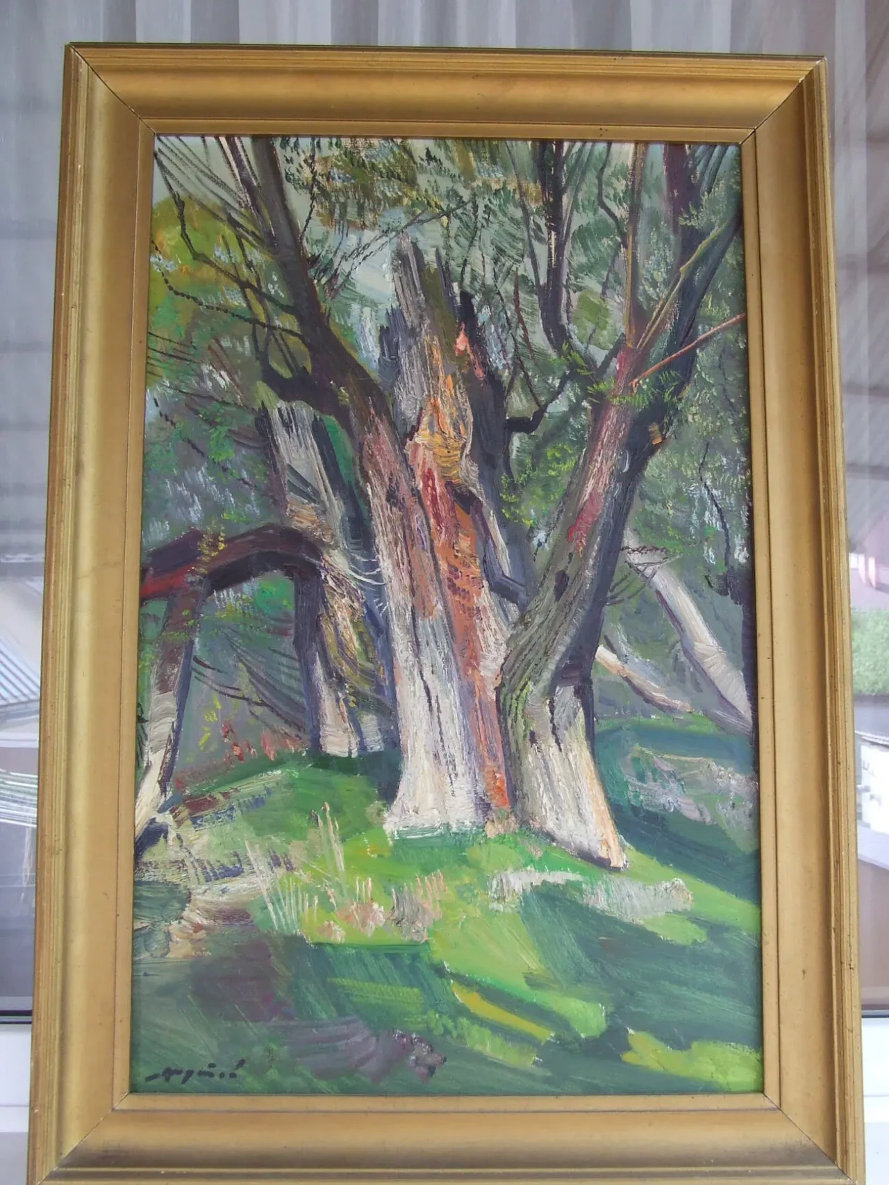 Нар.худ.укр.ШУТЕВ И.раз.70х46см.к.м. начало 1980 гг. Весна на Латорице 9