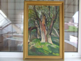 Нар.худ.укр.ШУТЕВ И.раз.70х46см.к.м. начало 1980 гг. Весна на Латорице