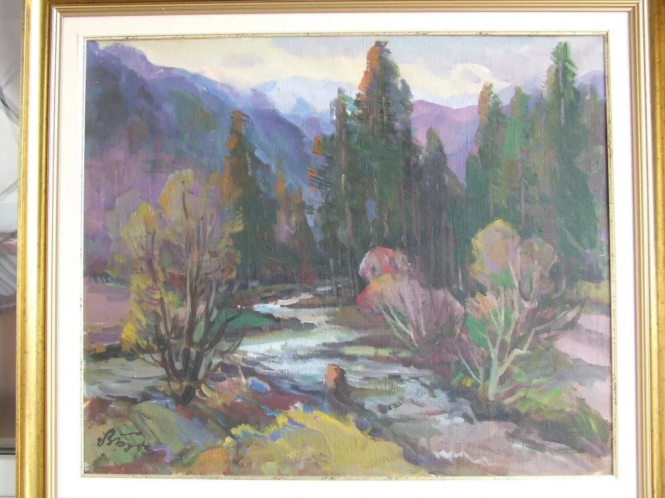 Зас.худ. укр. Мартон А.А. х.м. раз. 70х89 см. 1960 гг. Закарпатская шк 5