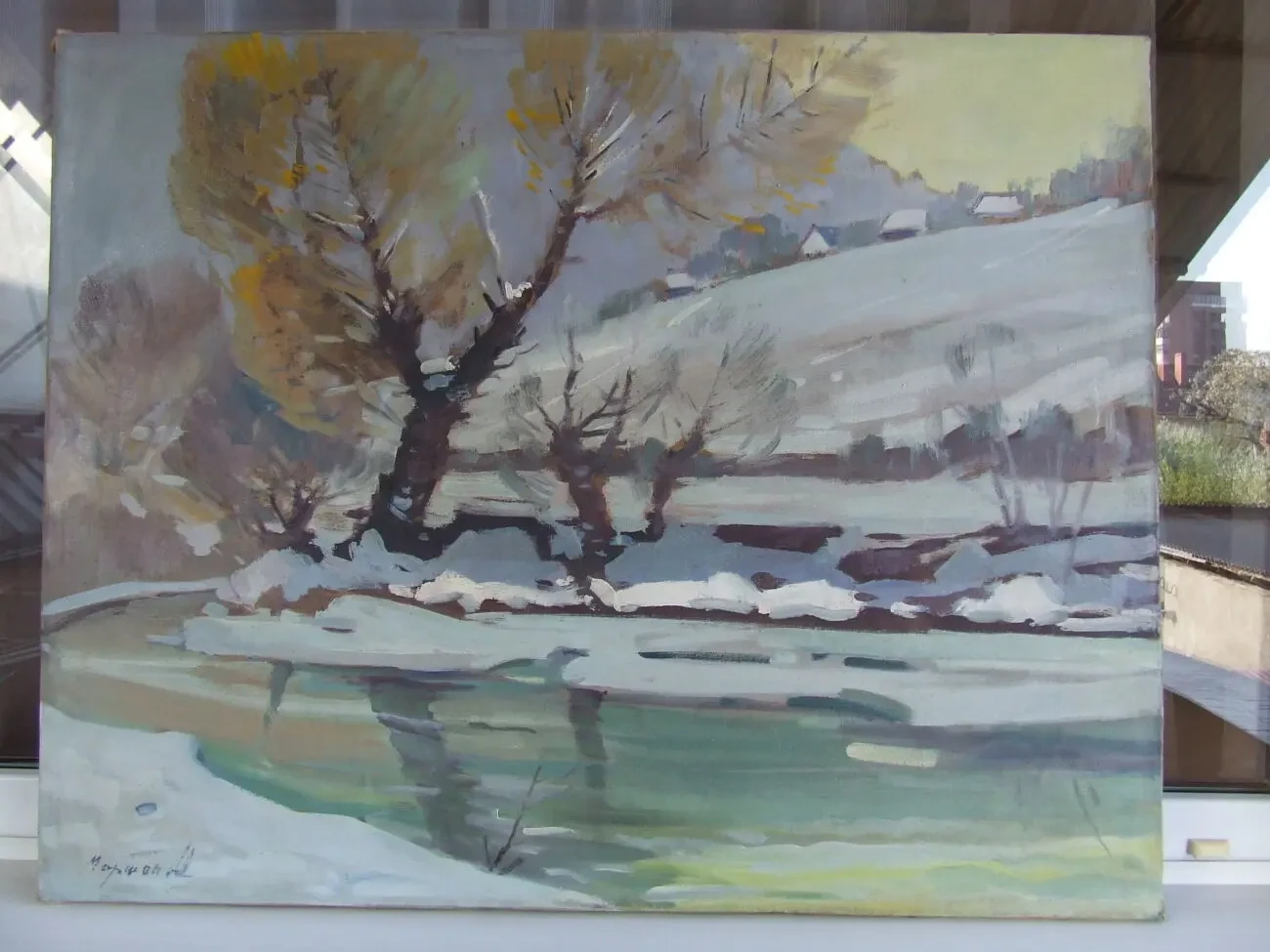 Зас.худ. укр. Мартон А.А. х.м. раз. 70х89 см. 1960 гг. Закарпатская шк