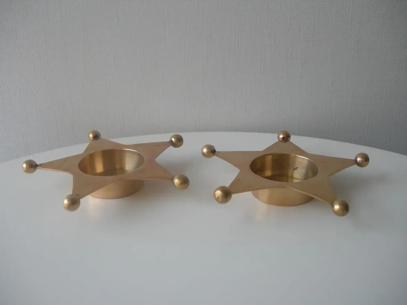 Подсвечники, звездочки, бронза, Германия, пара 4