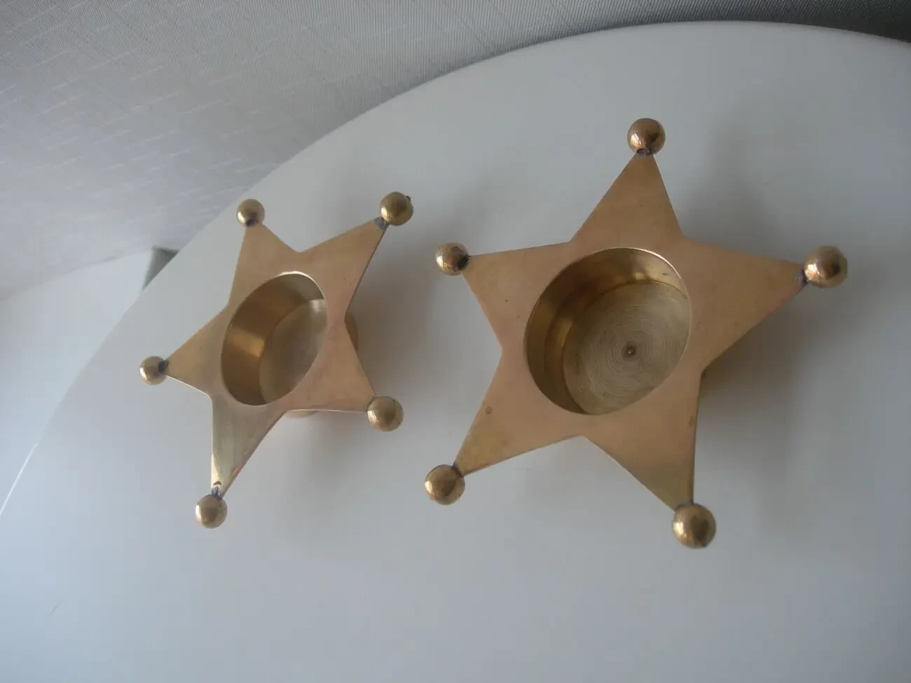 Подсвечники, звездочки, бронза, Германия, пара 3