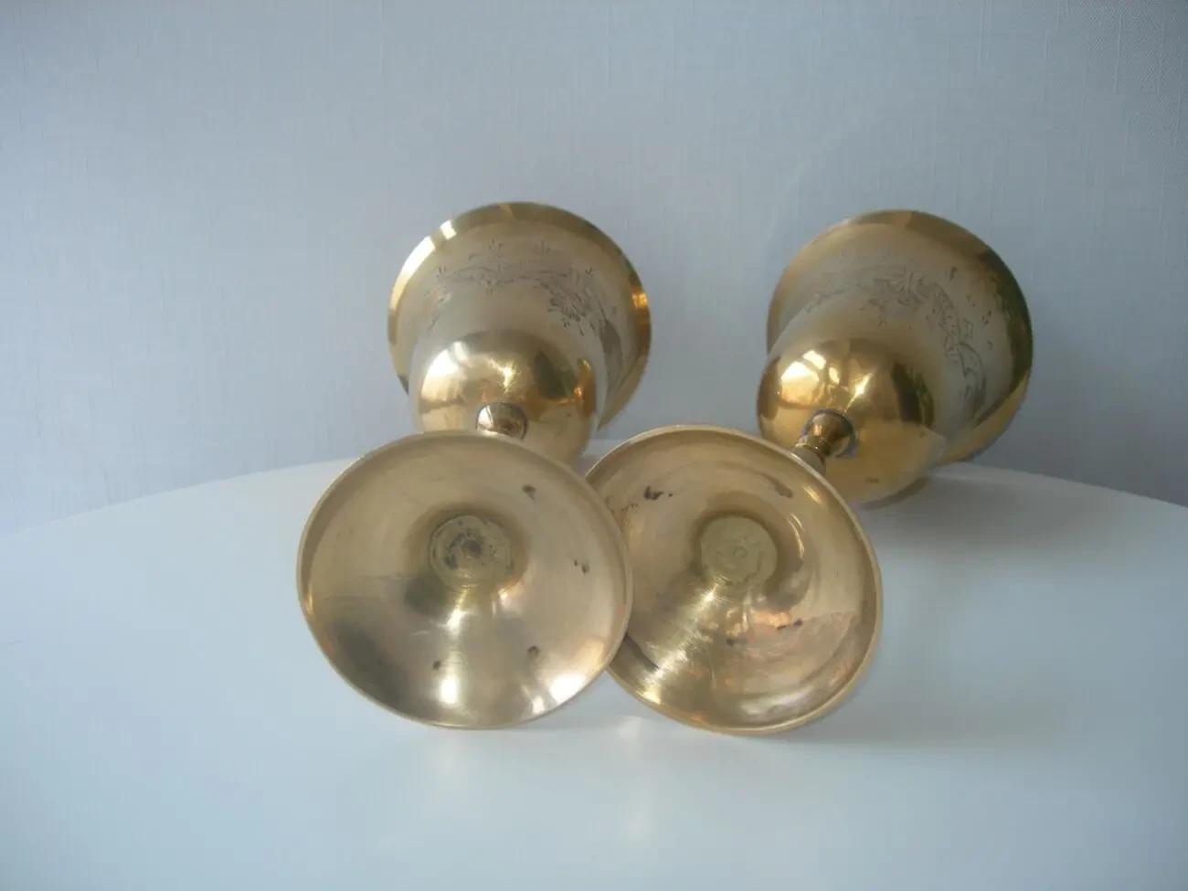 Бокалы, бронза, Англия, большие, высота 20 см, пара 6