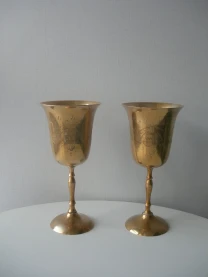 Бокалы, бронза, Англия, большие, высота 20 см, пара