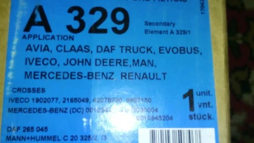 Воздушный фильтр на  МАН,IVECO.DAF TRUCK.EVOBUS.