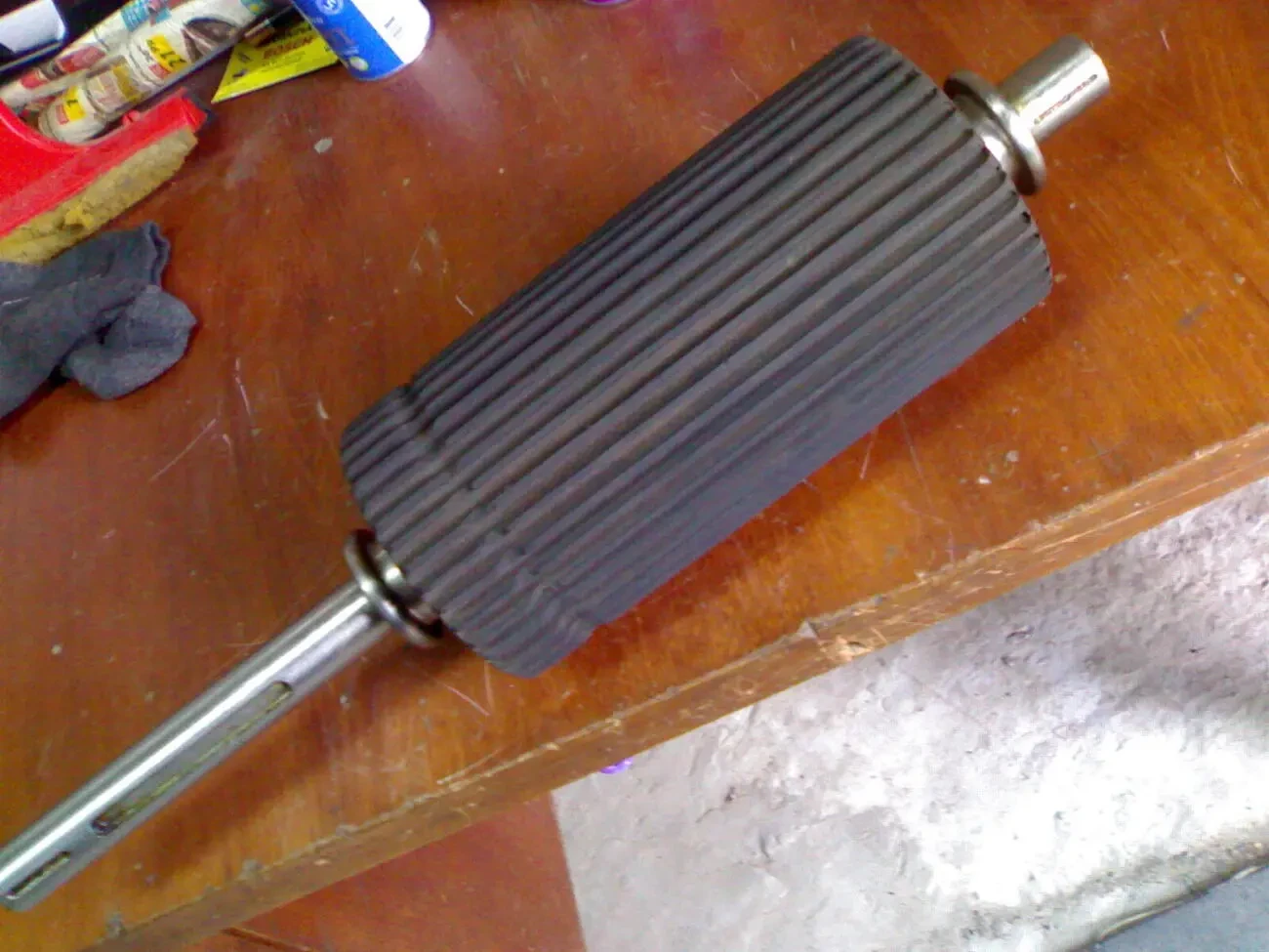 Вал резиновий фрезерований на кішечну машину К7-ФОКу. Заводський.