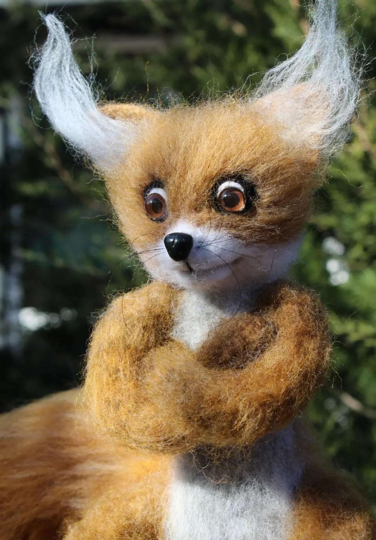 Упоротый Лис игрушка хендмєйд валяная из шерсти лиса интерьерная ліса 2