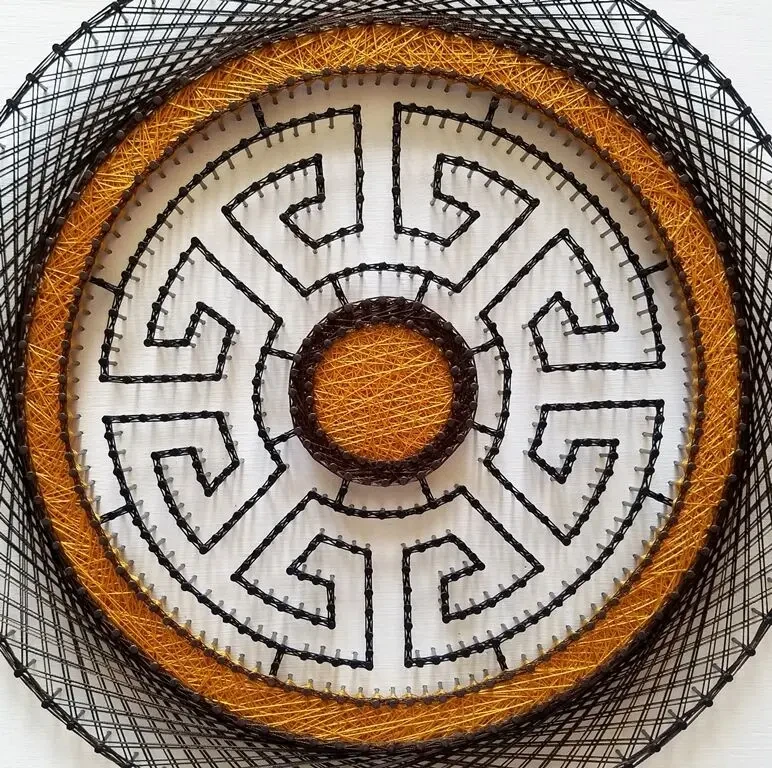 Стринг арт, декор лабиринт, геометрический узор, картина в офис 2