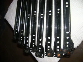 Роликовые направляющие 35,45,50см металл 1.3 мм черные и белые