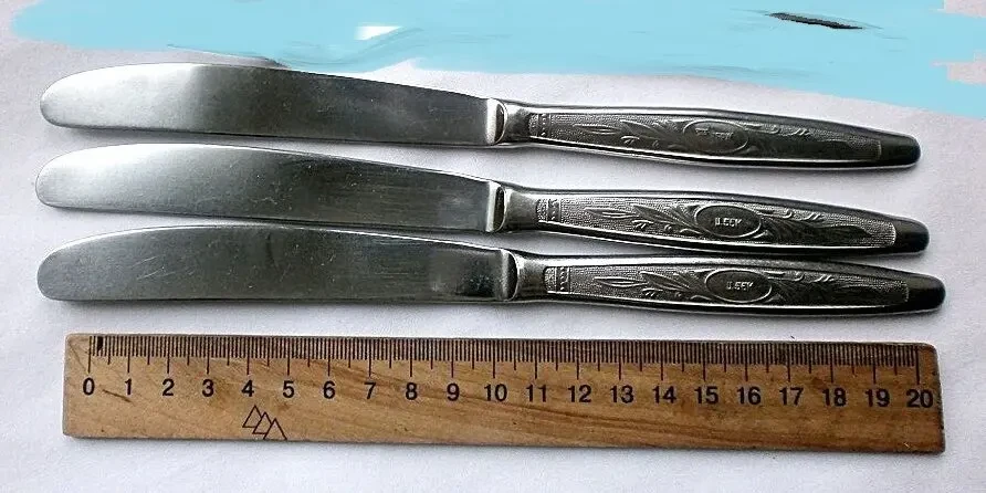 Нож ножи 3 одинаковый рисунок нержавейка экологически 2