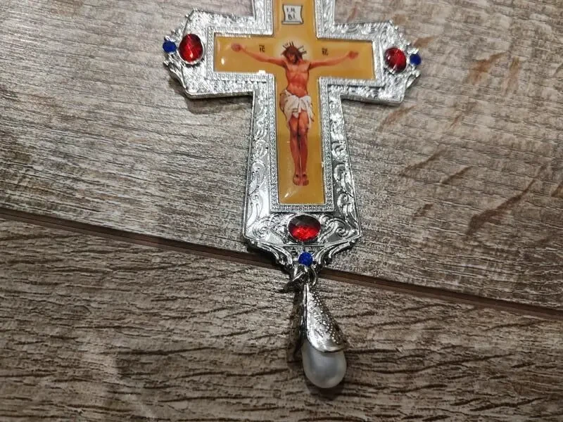 Нагрудний хрест з прикрасами наперсний иерейский крест для священника 8
