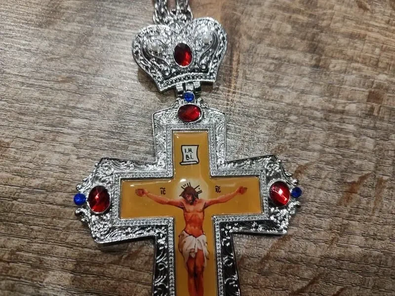 Нагрудний хрест з прикрасами наперсний иерейский крест для священника 9